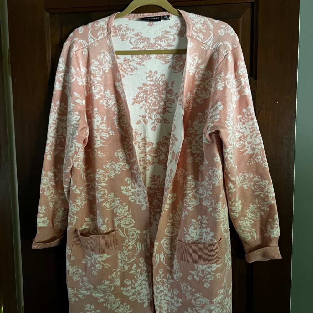 Classic Nina Leonard Womens Cardigan Sweater
